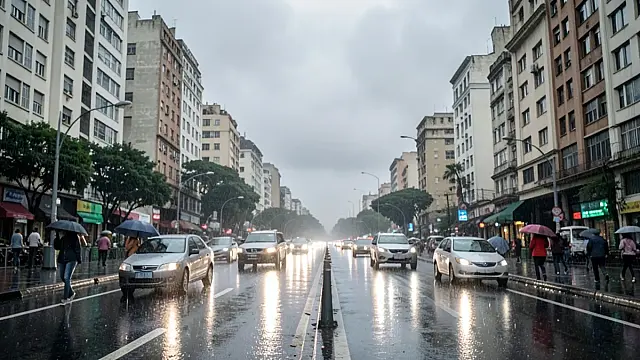 São Paulo começa semana com céu encoberto, chuva e temperaturas amenas